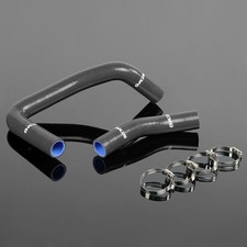 Silicone Radiator Hose Kit For Toyota Corolla Ae86 4age 1983-1987 Black Clamps