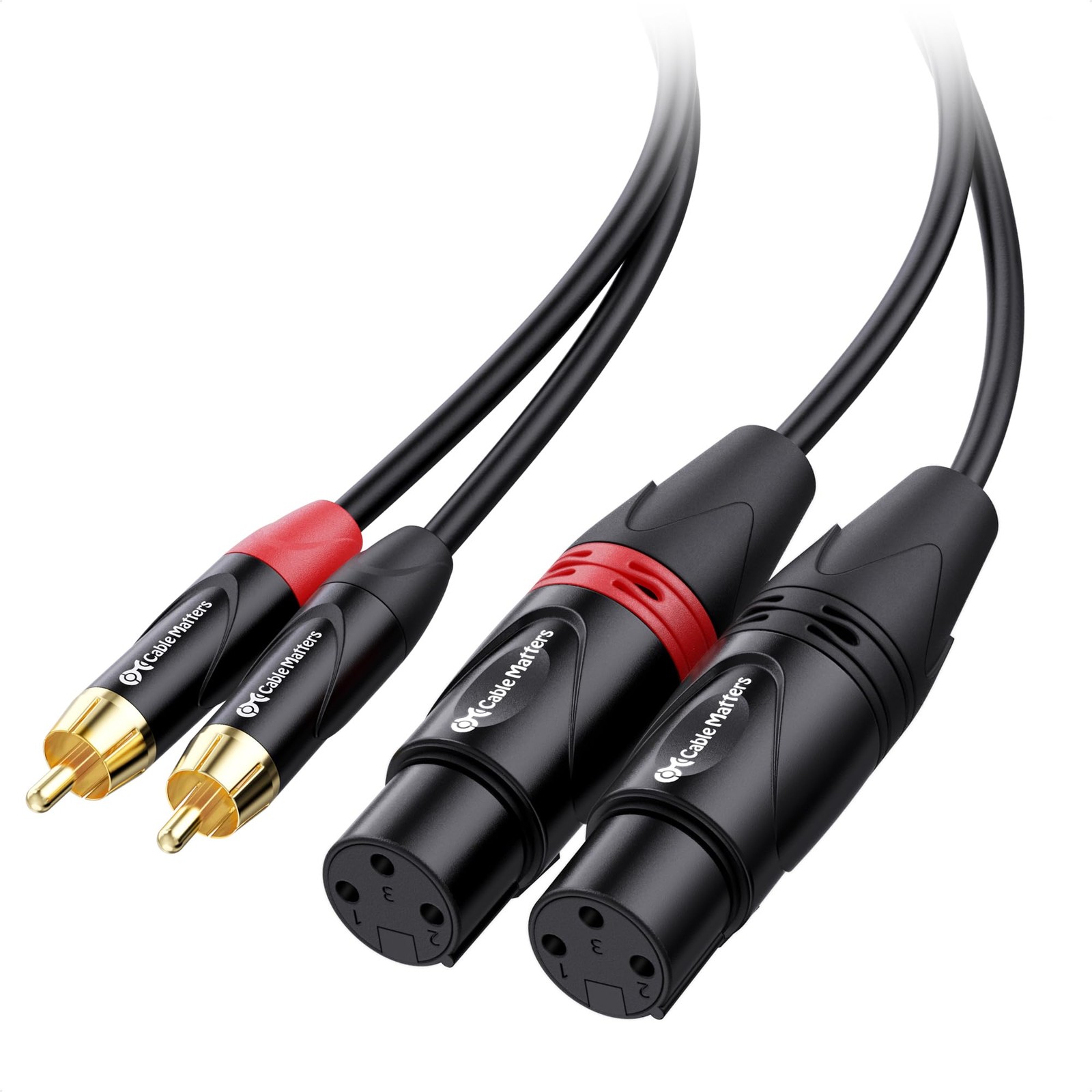 Cavo XLR a RCA 1,8m Cavo da XLR Femmina a RCA Doppio