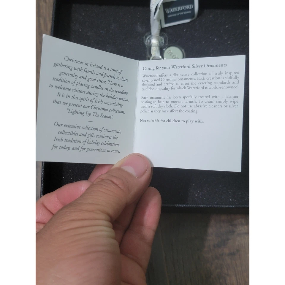 Waterford Up The Season 2018 Copo de Nieve Plata Adorno de Navidad Decoración Foto 3 de 4