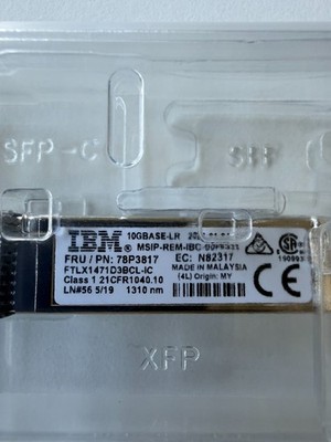 IBM/Lenovo 10Gb Ethernet LR Fiber Optic Transceiver Module SFP 00FE331 / 78P3817