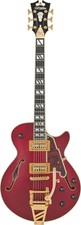 D'Angelico Guitars Limited Edition Deluxe Bobby Weir 3 in Satin Trans Wine Fi...
