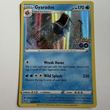 Pokémon TCG Gyarados 022/078 Pokémon GO Holo Rare Stamped Card LP / Binder Copy