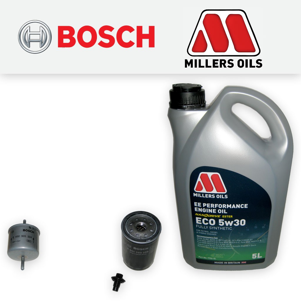 SERVICE KIT for FORD PUMA 1.6 1.7 OIL FUEL FILTERS +EE NANO OIL (1997-2002)