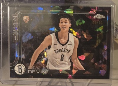 25-26 Topps Chrome Sapphire Basketball Egor Demin /10 #258