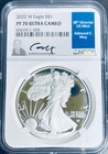 2022 W Proof 1 T. Oz  .999 American $1 Silver Eagle Graded PR-70 NGC Ultra Cameo