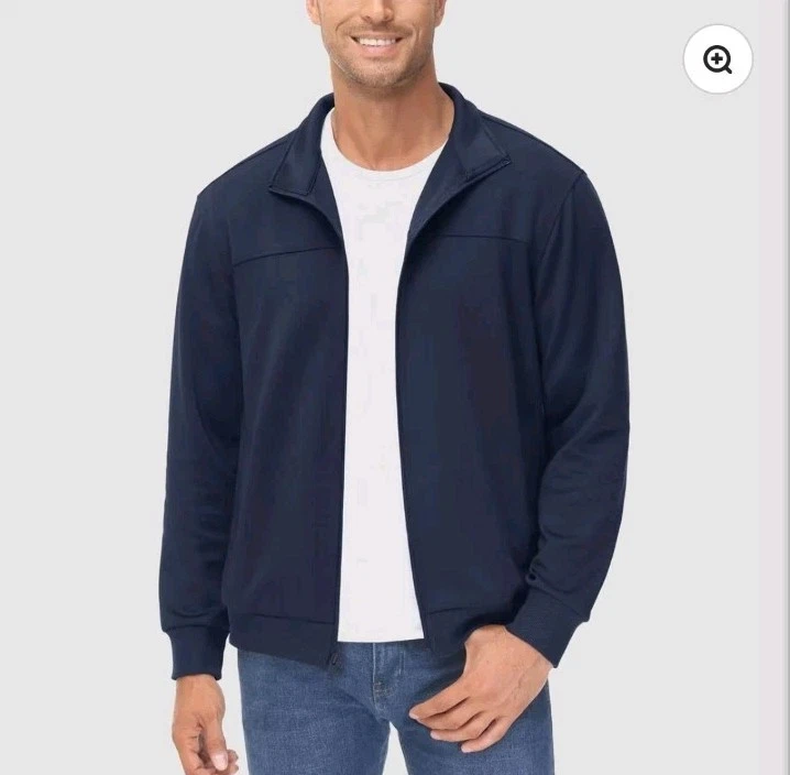 MEN'S JACKET SIZE 2X NAVY WINDBREAKER LIGHTWEIGHT LINED SNAKE EYES DRY-18 GOLF