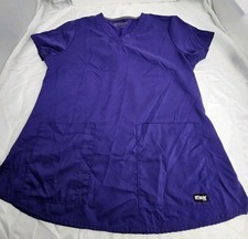Grey's Anatomy Scrub Top Womens Large Grape Purple Pit To Pit 21in V-neck