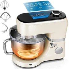 6 Qt Food Stand Mixer with Fermentation, One-Touch Presets Electric Dough Mixer