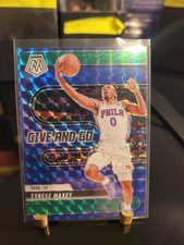 2024-25 Panini Mosaic - Give and Go Tyrese Maxey #12 Green Mosaic Prizm