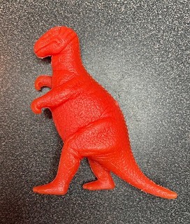 Super RARE Vintage MPC red Allosaurus Dinosaur Plastic Prehistoric Playset