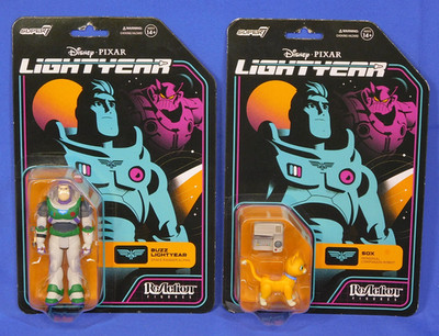 DISNEY PIXAR BUZZ LIGHTYEAR & SOX REACTION FIGURE LOT SUPER 7