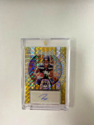 2023 Panini Mosaic Jaxon Smith-Njigba Rookie Scripts Gold Auto /10