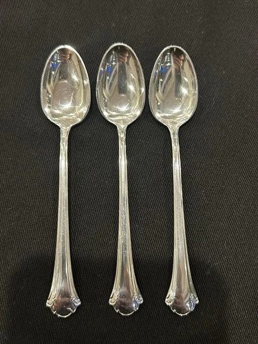 Towle Chippendale Sterling Silver Pat 1937 Demitasse Spoon Set Of Three 4 1/4"