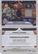 2022 Topps Tribute Stamp of Approval Relics Purple /50 Yordan Alvarez #SOA-YA