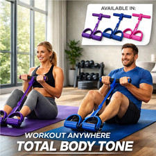 4-Tube Pedal Resistance Band   Elastic Yoga Pull Rope Trainer