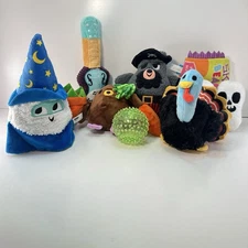 Lot Of (8) Bark Box Crinkle Squeak Dog Toys Medium Toys Wizard Skelly Bean Ball