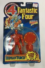 1995 Toy Biz Fantastic Four Animated Series Human Torch Sparking Action Figure