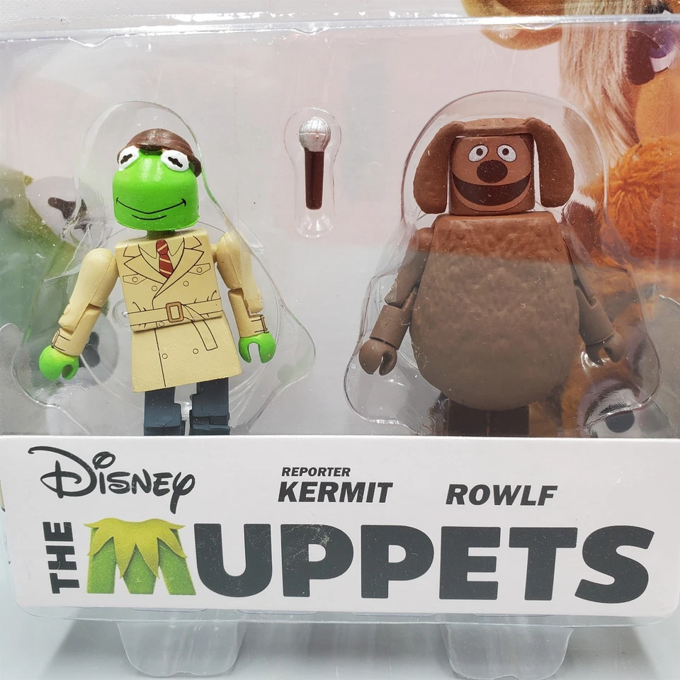 Figuras Rowlf and Reporter Kermit con micrófono Muppets Minimates Diamond Select Foto 2 de 4