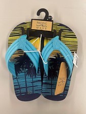 Pacific Wave Tropical Flip Flop Sandals Kids Size 13-1 NWT