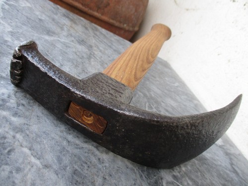 Antigua Marca Antigua Firmada Hacha Madera Azada Martillos Herramienta Fabricación Barcos Carpintería - Imagen 10 de 19