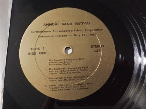 Bartholomew Consolidated School Corporation VG+ Private Press Stereo Record 1968 - Imagen 5 de 5