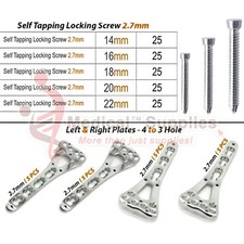 20 PCs Locking Variable Angle Distal Radius Volar Platess with Screwss 145 Pcs