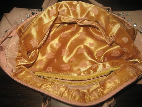 Large -Pink Leather -Betty Boop Handbag-Official License Product-14"W.X 11" - Picture 10 of 15
