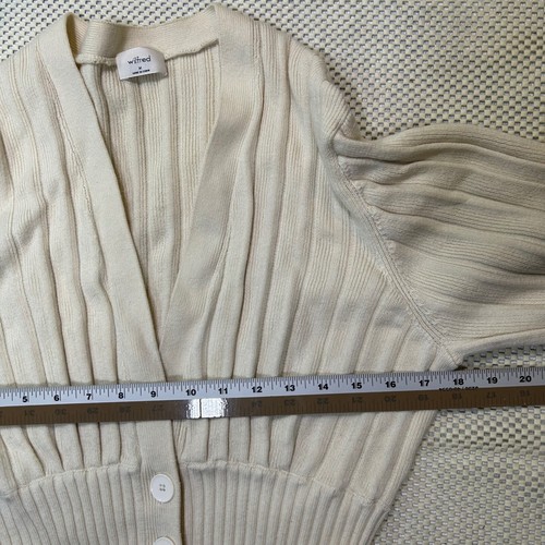 Artizia Wilfred Thais Cardigan Maglione Misto Lana Panna Donna M - Foto 6 di 7