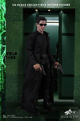 Figura de acción masculina de juguete Fish Bonetoys FB-Z002 1/6 The Matrix Neo Keanu Reeves 12" - Imagen 2 de 8