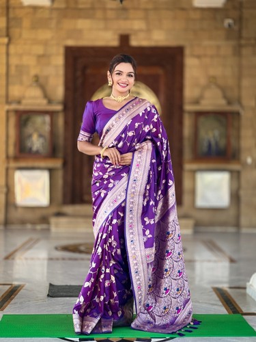 Party Wear Saree Blouse Bollywood Bridal Silk Bollywood Sari Indian Wedding New - Picture 108 of 169