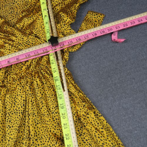 Sheike Womens Maxi Dress 14 Large Yellow Polka Dot Ruffle Long Sleeve Fit Flare - Picture 5 of 10
