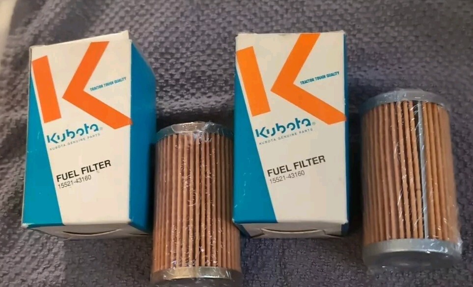 15521-43160 Pack of 6 Fuel Filters Fits Kubota Tractor L235 L275 L2550 L3300