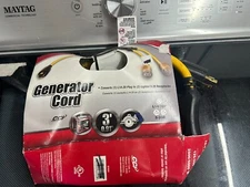 New (OLD STOCK) Coleman Cable 01924 Generator Power Cord Adapter 12/4, 3'