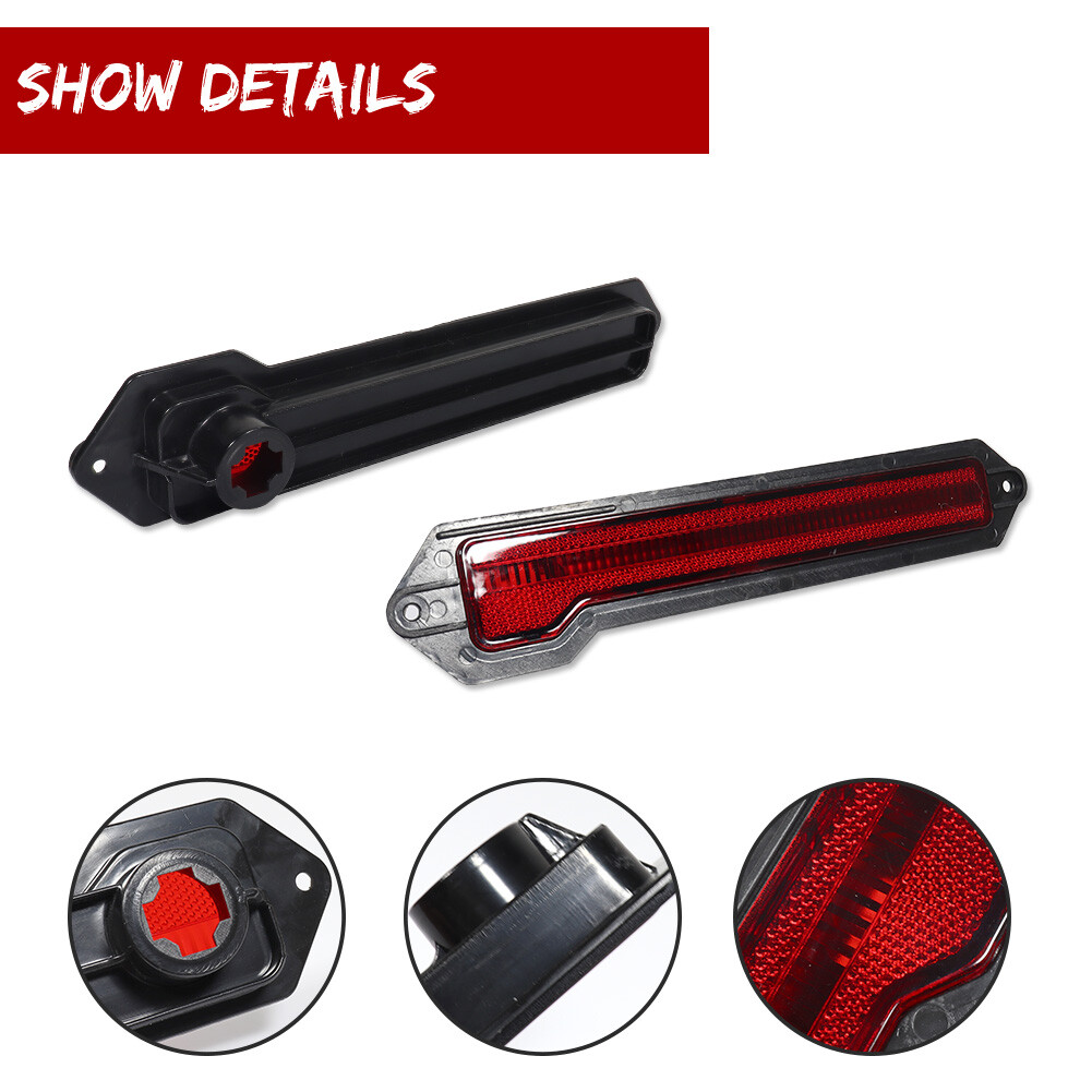 2PCS Red Lens Rear Bumper Side Marker Lights For 70 71 72
