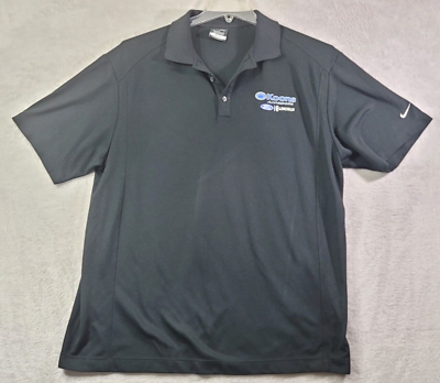 NIKE GOLF Dri-Fit Koons Jord Lincold Annapolis Logo Black Polo