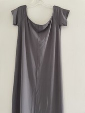 SALE $65. FIGHTING EEL WOMEN'S L ARGE MID-LENGTH CAP SLEEVES  DARK GRAY DRESS.