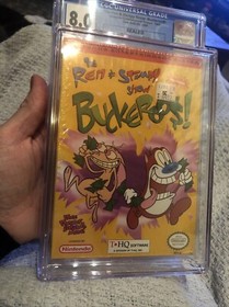 The Ren & Stimpy Show Buckeroo$! CGC 8.0 A+ NES Nintendo Factory Sealed Game 91