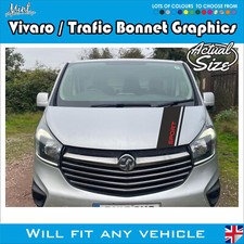 Vauxhall Vivaro Swb Lwb Bonnet Stripes Camper Decals Stickers Van Graphics 254