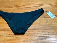 Shade  Shore Black Bikini Swim Bottom Size Large 12-14 Low Coverage Cheeky