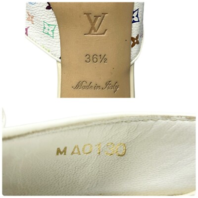 LOUIS VUITTON Vintage LV Logo Monogram Multicolor Sandals #36.5