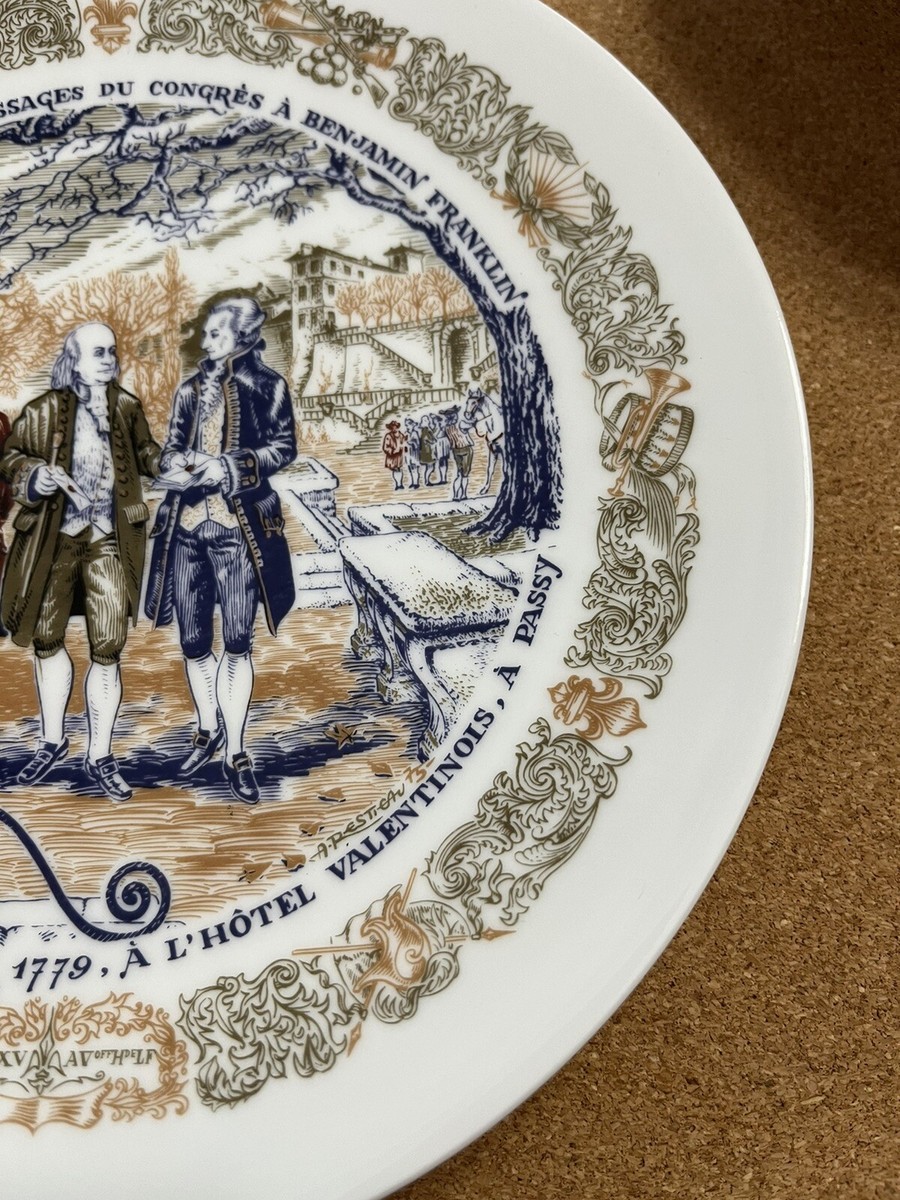 VINTAGE D'ARCEAU LIMOGES ASSIETTE HENRI D'ARCEAUL FILS FRANCE