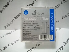 EzFlow Perfection ll Crystal Clear Tips Size #6 - Two 50 Count Boxes