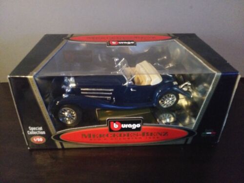 1/20 Burago 1936 Mercedes-Benz 500 K Roadster Navy Blue Special Collection 1:20 - Picture 2 of 8