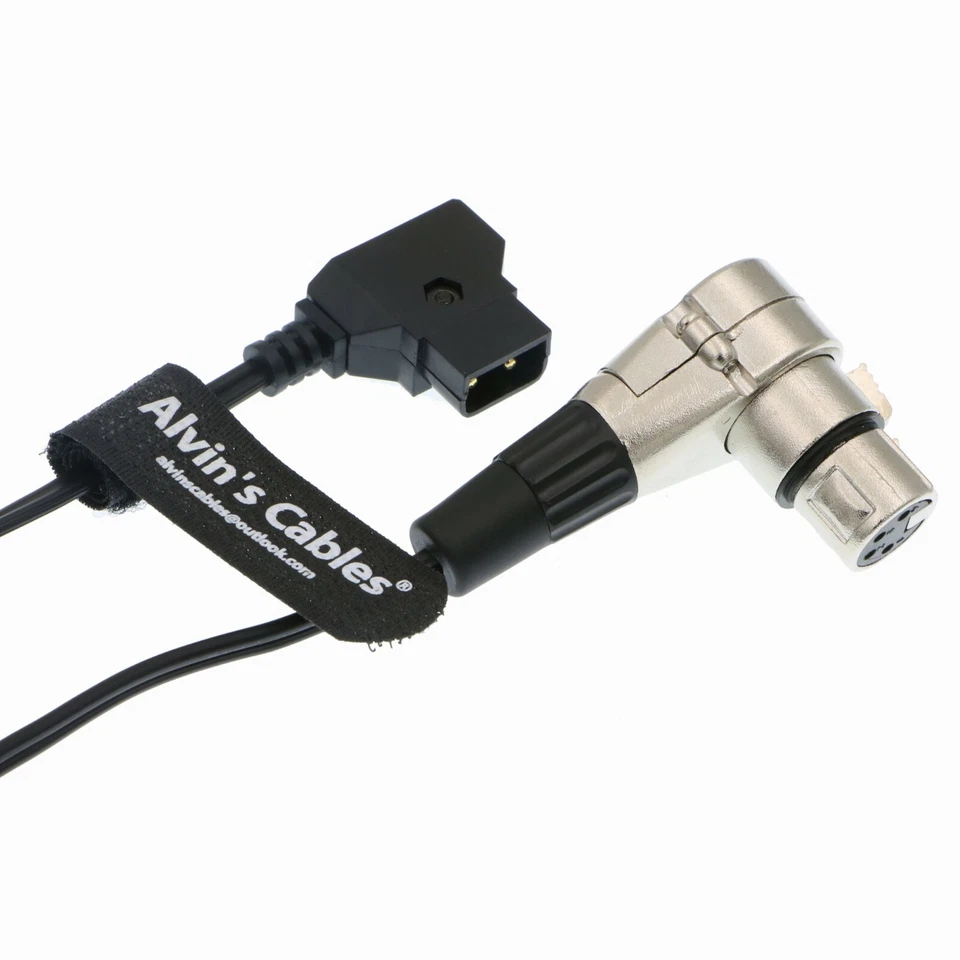 Right Angle XLR 4 Pin Female to DTap Power Cable for Sony F5 F55 Blackmagic 60cm - Image 4 of 4
