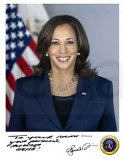 PERSONALIZED President Kamala Harris autographed 8.5x11 portrait photo REPRINT PERSONALIZED President Kamala Harris autographed 8.5x11 portrait photo REPRINT