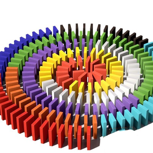 960pcs Domino Set Dominoes for Children Wooden Family Edition Play Toys + Bag - Picture 16 of 18