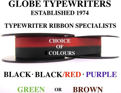    UNIS TBM DELUXE  TYPEWRITER RIBBON *6 COLOURS* *DIRECT FIT ON YOUR SPINDLES*