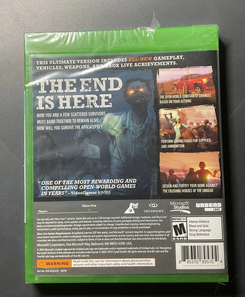 Day One State of Decay Year One Survival Edition (Xbox One, 2015) SEALED. - Image 2 of 4