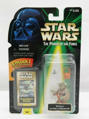 #ad Star Wars Power of the Force Yoda Flashback Photo w Cane amp; Boiling Pot TY $14.78