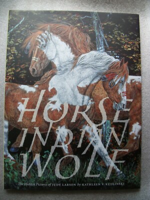 NEW - Horse, Indian Wolf - The Hidden Pictures of Judy Larson - SIGNED BY LARSON